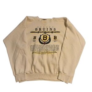 Vintage 1991 Boston Bruins Crewneck, Mens XL